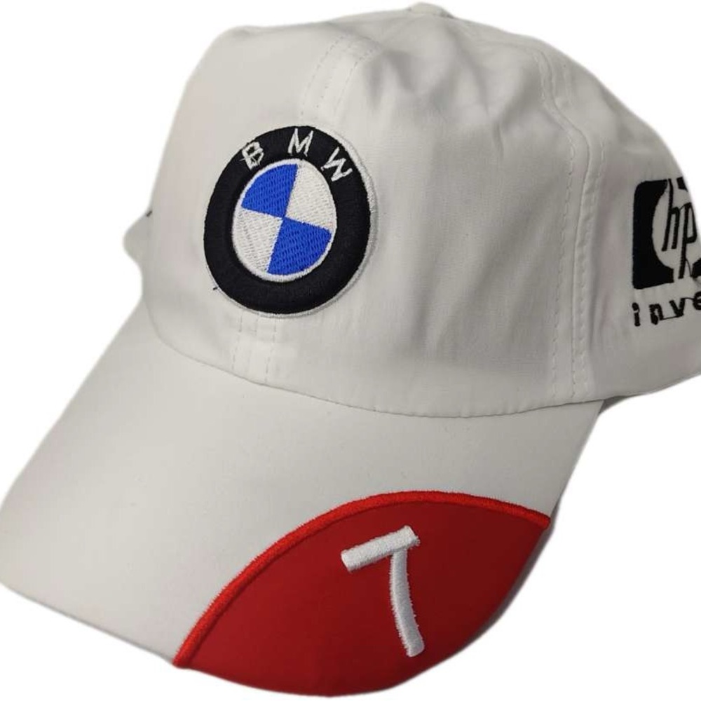 BMW White Cap with Red Detail